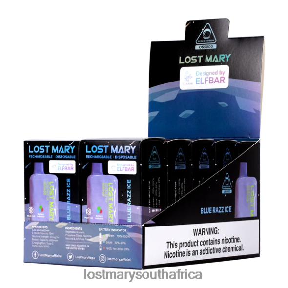 LOST MARY OS5000 Blue Razz Ice - Lost Mary Price L6R88J14