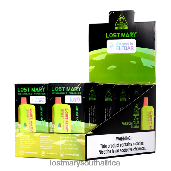 LOST MARY OS5000 Kiwi Passion Fruit Guava - Lost Mary Online Store L6R88J39