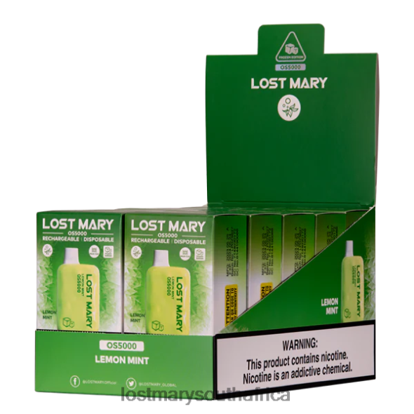 LOST MARY OS5000 Lemon Mint - Lost Mary Vape South Africa L6R88J42