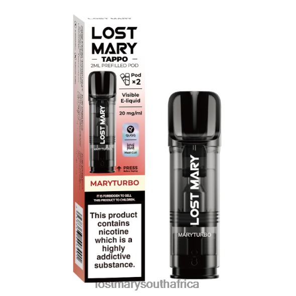LOST MARY Tappo Prefilled Pods - 20mg - 2PK Maryturbo - Lost Mary Vape Flavours L6R88J185